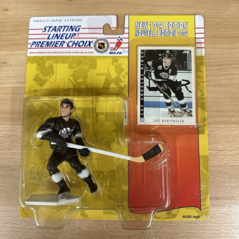 LUC ROBITAILLE Los Angeles Kings Starting Lineup 1994 NHL SLU Figure & Card